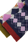 White Stuff 2pk Argyle Squirrel Ankle Sock