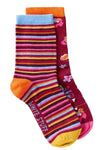 White Stuff 2pk Stripe Floral Ankle Socks