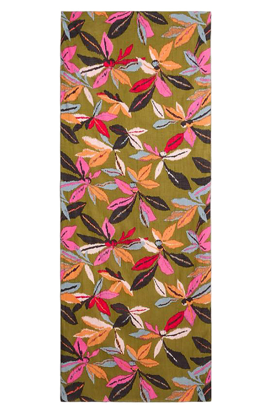 White Stuff Callie Printed Scarf in Green Multi