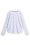 White Stuff Clara Long Sleeve Texture Tee in White Multi