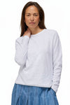 White Stuff Clara Long Sleeve Texture Tee in White Multi
