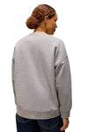 White Stuff Cleo Longline Graphic Sweat Shirt in Grey Marl