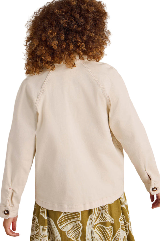 White Stuff Eden Denim Collared Jacket in Light Natural
