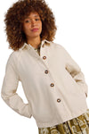 White Stuff Eden Denim Collared Jacket in Light Natural