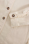 White Stuff Eden Denim Collared Jacket in Light Natural
