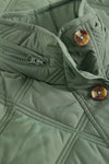 White Stuff Edie Quilted Coat in Dusty Green