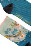 White Stuff Floral Ankle Sock in Blue Multi