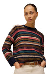 White Stuff Florence Stripe Jumper-Sweater in Navy Multi