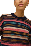 White Stuff Florence Stripe Jumper-Sweater in Navy Multi