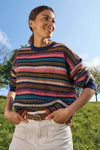 White Stuff Florence Stripe Jumper-Sweater in Navy Multi