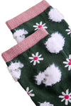 White Stuff Fluffy Ankle Sock in Dark Green