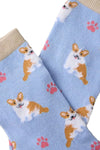 White Stuff Fluffy Corgi Ankle Socks in Blue Multi