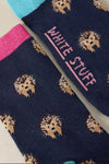 White Stuff Fluffy Hedgehog Ankle Socks in Navy