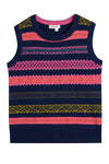 White Stuff Lottie Fairisle Tank in Navy Multi
