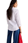 White Stuff Sophie Long Sleeve Organic Cotton Shirt in White Multi