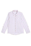 White Stuff Sophie Long Sleeve Organic Cotton Shirt in White Multi