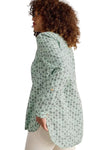 White Stuff Sophie Longline Shirt in Green Print