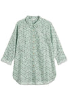 White Stuff Sophie Longline Shirt in Green Print