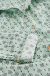 White Stuff Sophie Longline Shirt in Green Print