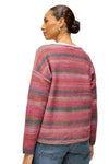 White Stuff Spacedye V Neck Jumper-Sweater in Pink Multi