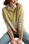 White Stuff Talia Nep Crew Neck Jumper in Yellow Multi