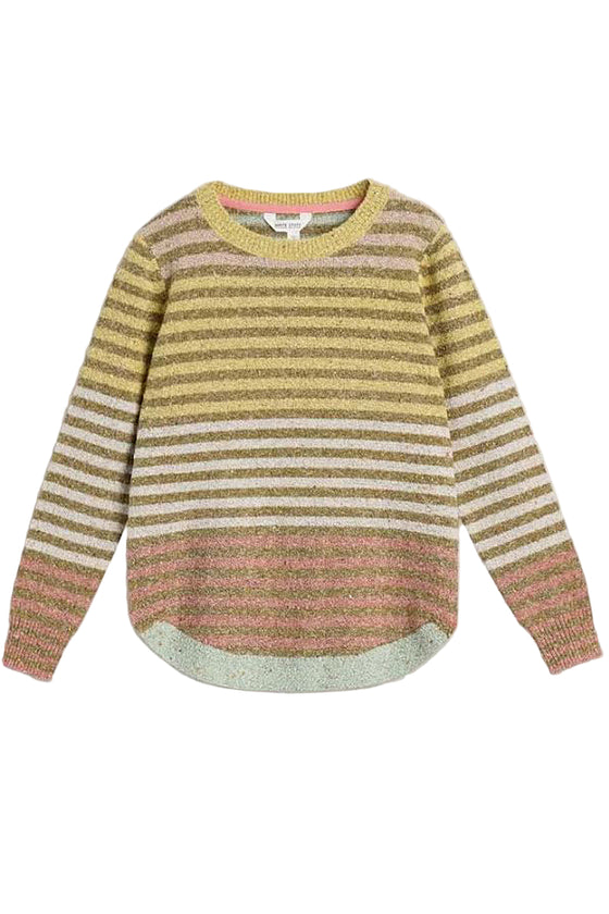 White Stuff Talia Nep Crew Neck Jumper in Yellow Multi