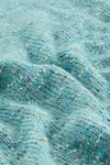 White Stuff Texture V Neck Sweater in Mid Blue