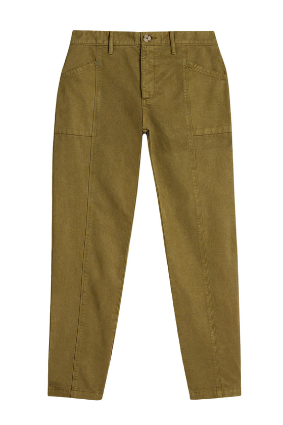 White Stuff Thea Tapered Trouser in Khaki Green