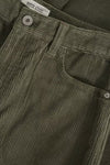 White Stuff Tia Cord Wide Leg Crop in Mid Green