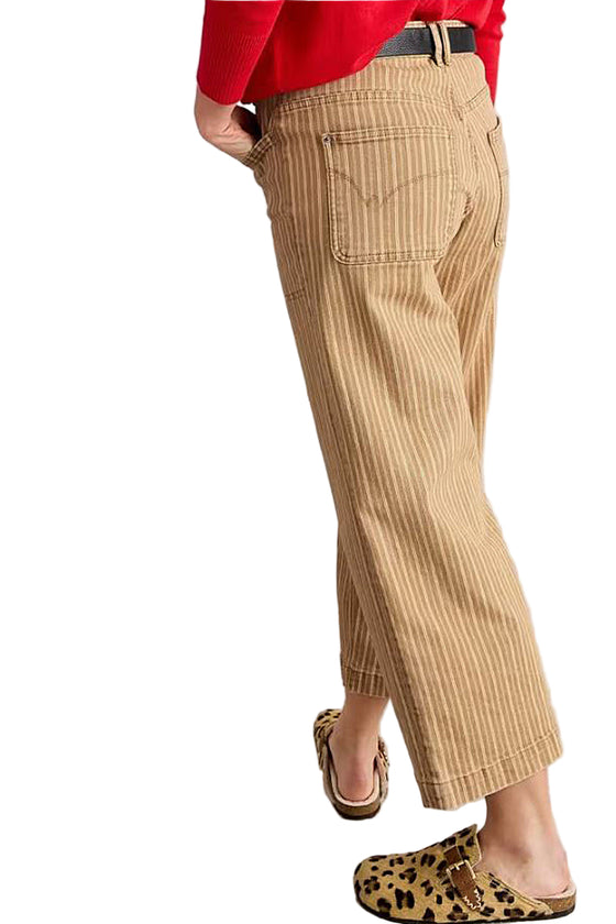 White Stuff Tia Wide Cropped Leg Jean in Chartreuse Multi