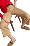 White Stuff Tia Wide Cropped Leg Jean in Chartreuse Multi