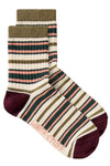 White Stuff Wide Stripe Rib Ankle Sock