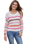 Wooden Ships Ariel Striped Cropped Chunky Cotton Sweater