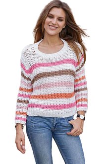  Wooden Ships Ariel Striped Cropped Chunky Cotton Sweater