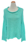 Wooden Ships Elyse Rollneck Cotton Sweater in Surf Jack Aqua
