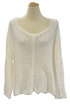 Wooden Ships Key West Chunky Cotton Crew Sweater in Breaker White