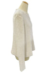 Wooden Ships Maui Cropped Chunky Cotton Crew Sweater in Breaker White