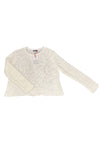 Wooden Ships Maui Cropped Chunky Cotton Crew Sweater in Breaker White
