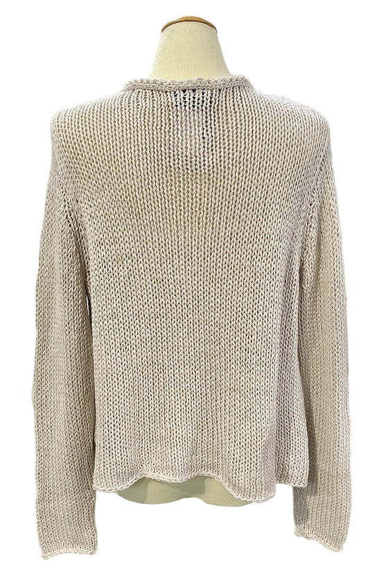 Wooden Ships Park Button Chunky Cardigan in Blush Champagne