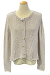 Wooden Ships Park Button Chunky Cardigan in Blush Champagne