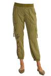 XCVI Darri Embroidered Pull-on Soft Twill Jogger Pants in Thicket Pigment