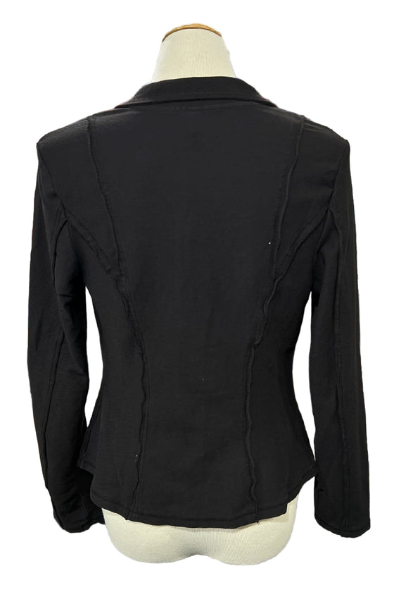 XCVI Dunne Twill Knit Stretch Blazer in Black