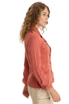XCVI Jesper Soft Twill Utility Jacket in Papaver