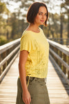 XCVI Printed Cohn Tee in Squash Blossom