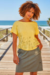 XCVI Printed Cohn Tee in Squash Blossom