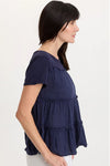 XCVI Wearables Balinda Top in Navy