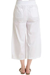 XCVI Wearables Benson Poplin Barrel Crop Pant in White