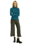 XCVI Wearables Eileen Twill Wide Leg Crop in Intergalactic 23053W