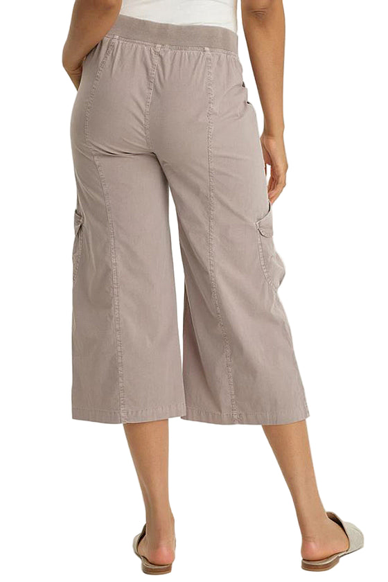 XCVI Wearables Faulkner Poplin Exaggerated Pocket Crop Pant in Foxglove Pigment 22934W
