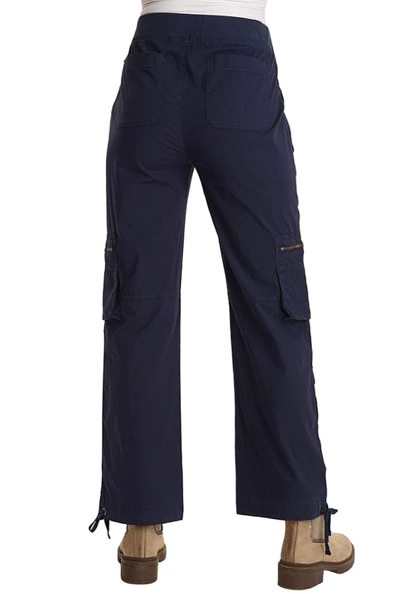XCVI Wearables Poplin Chaucer Pant in Navy 22936W